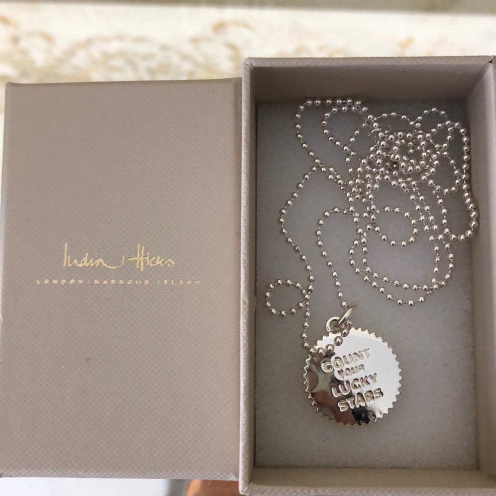 India Hicks Ball and Chain necklace and token